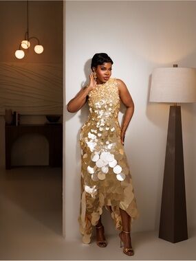 ASOS Edition Gold Sequin Dress